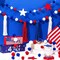 4 Pack 26.3 Feet Patriotic Stars Banner Tassel Pom Pom Red Blue White Star Garland for 4th of July Independence Day Patriotic Veterans Party Memorial Day Birthday Hanging Decorations